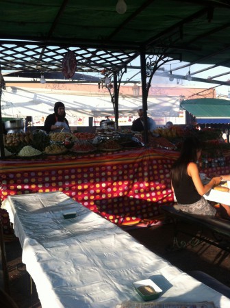 Chez Aïcha, une des gargotes de la Place Jemaa El Fna